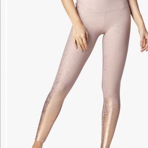 Beyond Yoga ombré blush and rose gold leggings